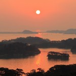 西行戻しの松公園朝日