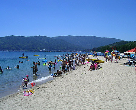 日本三景で海水浴